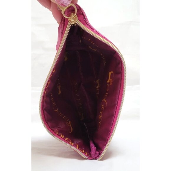 SeneGence Burgundy Purple Velvet Cosmetic Makeup Bag Gold Tassel Hardware Zipper - Picture 7 of 7